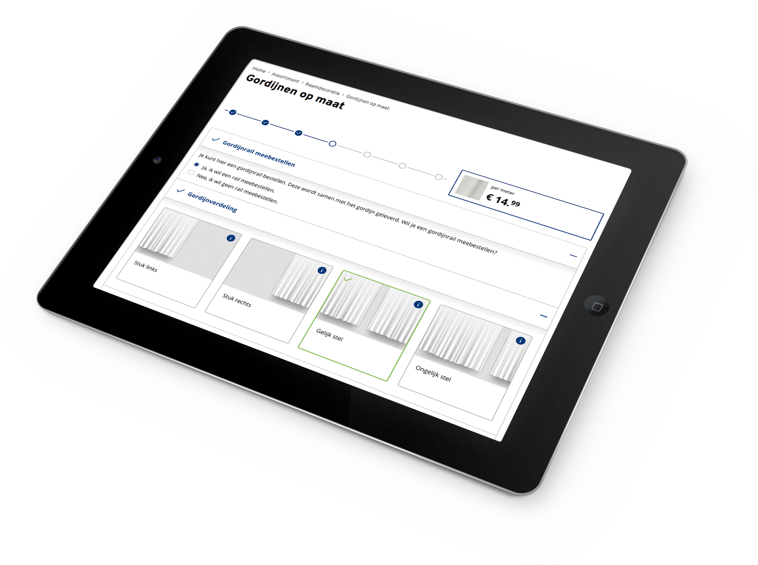 Gamma en Karwei rail of roede meebestellen