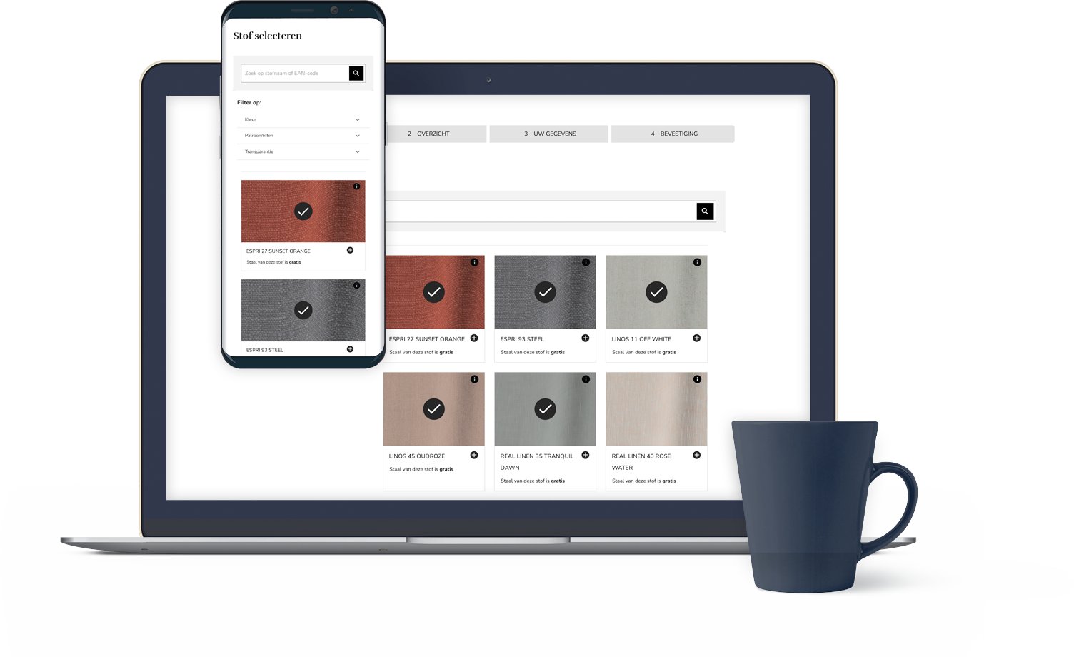 Stalenservice homepage telefoon en laptop